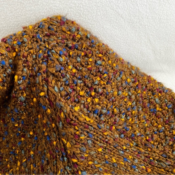 *SOLD* Zara Knit Multicolor Balloon Sleeve Sweater Brown - Picture 11 of 15